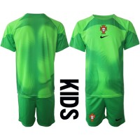 Portugal Torwart Fußballbekleidung Heimtrikot Kinder WM 2022 Kurzarm (+ kurze hosen)